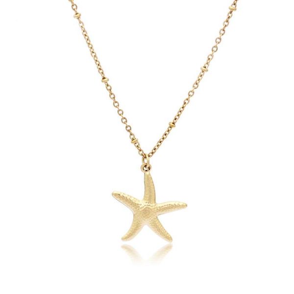 pendant necklaces cute starfish shape 18 k real gold plated stainless steel golden necklace for women jewelry, Silver
pendant necklaces cute starfish shape 18 k real gold plated stainless steel golden necklace for women jewelry, Silver
