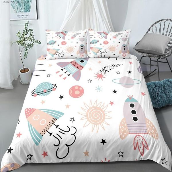 bedding sets 2/3 pieces rocket/planet set small fresh duvet cover for bedroom cartoon bed single twin quilt
bedding sets 2/3 pieces rocket/planet set small fresh duvet cover for bedroom cartoon bed single twin quilt