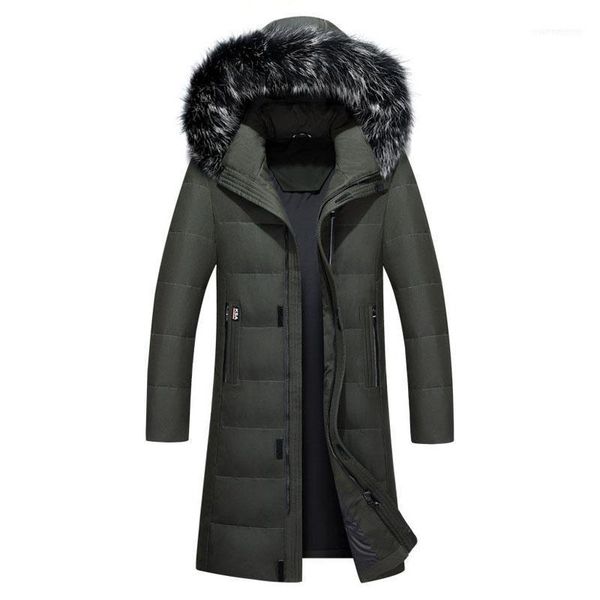 men's down & parkas 2021 winter long jacket clothes thicken warm white duck hooded fur collar casual coat male brand clothing1, Black
men's down & parkas 2021 winter long jacket clothes thicken warm white duck hooded fur collar casual coat male brand clothing1, Black