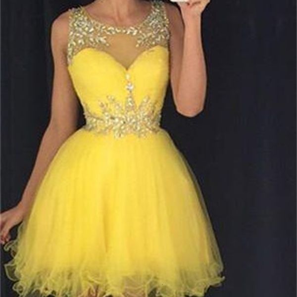 new 2021 yellow homecoming es sheer crew neck beaded crystals tulle short mini prom gowns vestido formatura curto cocktail 6bc0, Black
new 2021 yellow homecoming es sheer crew neck beaded crystals tulle short mini prom gowns vestido formatura curto cocktail 6bc0, Black