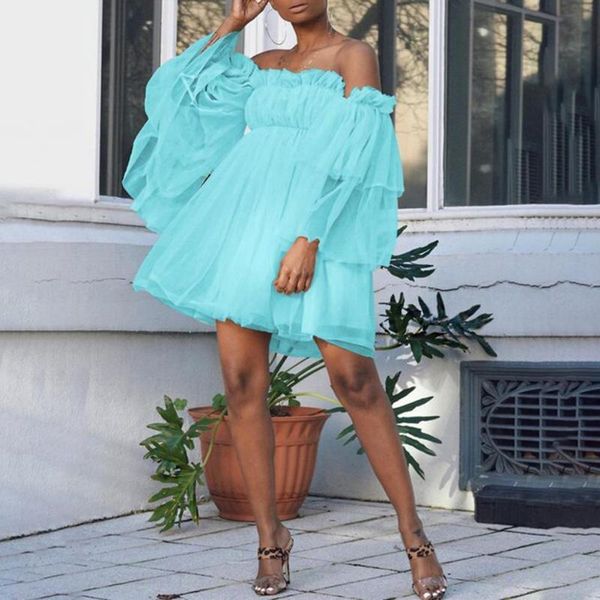 casual dresses mini dress off shoulder solid color elastic low cut mesh ruffle women slash neck flare sleeve streetwear, Black;gray
casual dresses mini dress off shoulder solid color elastic low cut mesh ruffle women slash neck flare sleeve streetwear, Black;gray