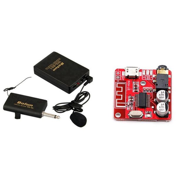 microphones 1 set wireless lavalier microphone fm transmitter receiver & pcs mp3 bluetooth decoder board
microphones 1 set wireless lavalier microphone fm transmitter receiver & pcs mp3 bluetooth decoder board