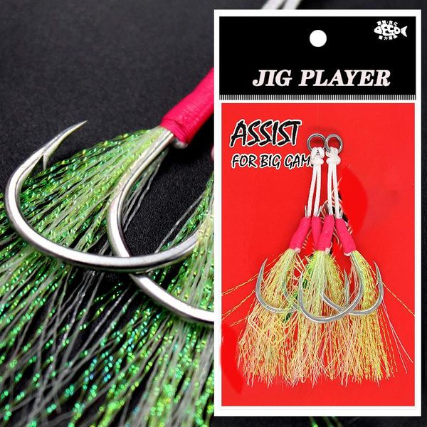 fishing hooks jig player double assist pike hook japan saltwater uv & glow size 1/0 2/0 3/0 4/0 5/0 7/0 high carbon stainless steel
fishing hooks jig player double assist pike hook japan saltwater uv & glow size 1/0 2/0 3/0 4/0 5/0 7/0 high carbon stainless steel