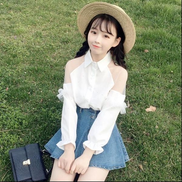 korean sweet mesh women shirts vintage collar white lace stitching chiffon off shoulder clothes office ladies blouses
korean sweet mesh women shirts vintage collar white lace stitching chiffon off shoulder clothes office ladies blouses