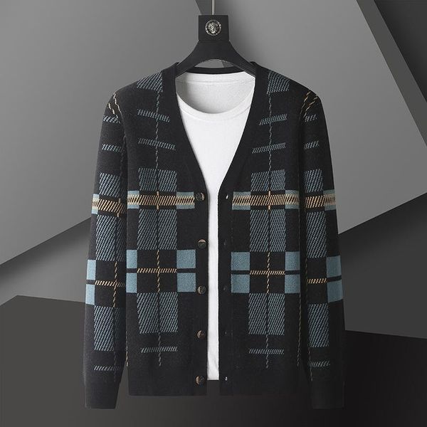 men's sweaters europe station boutique printed sweater cardigan 2021 autumn korean slim fit plaid coat youth trend knitted top, White;black
men's sweaters europe station boutique printed sweater cardigan 2021 autumn korean slim fit plaid coat youth trend knitted top, White;black