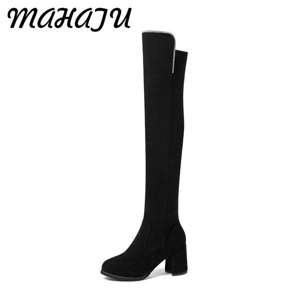 boots women thigh high 2021 autumn heeled shoes stretch cloth sock black flock over the knee
boots women thigh high 2021 autumn heeled shoes stretch cloth sock black flock over the knee