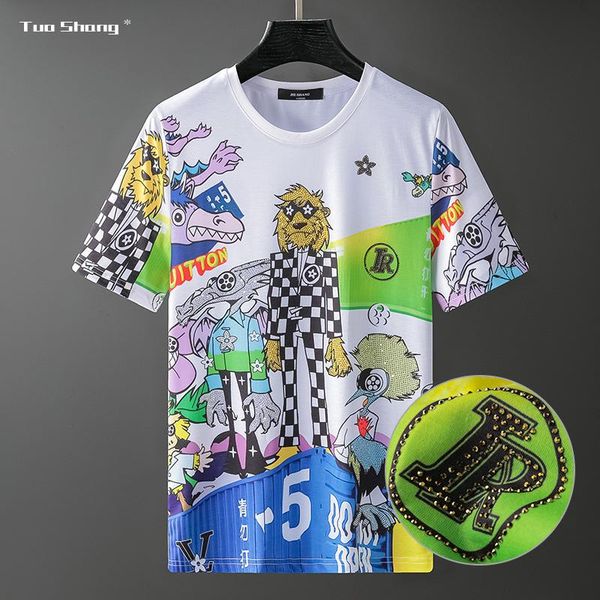men's t-shirts 2021 quality printed cartoon t shirt men fashion clothing streetwear short sleeve o neck camisetas calavera hombre, White;black
men's t-shirts 2021 quality printed cartoon t shirt men fashion clothing streetwear short sleeve o neck camisetas calavera hombre, White;black