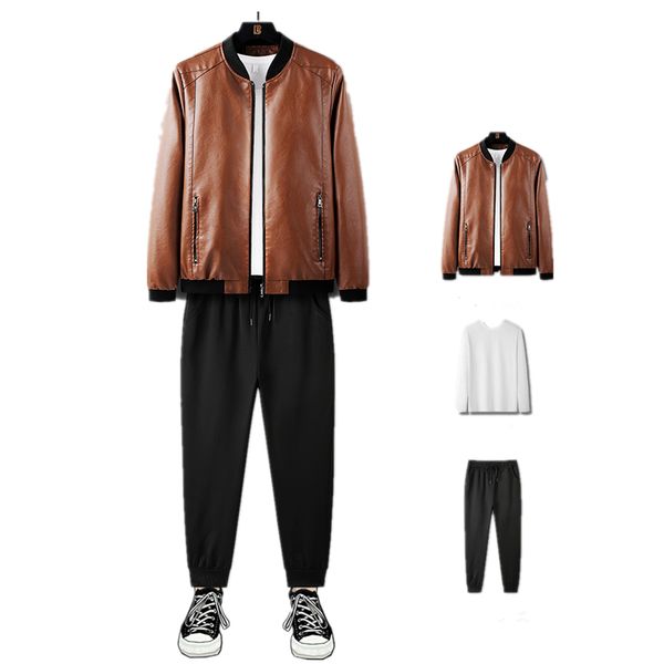 youth mens 3 piece suits loose leather jacket faux warm large size outwear joggers pants crewneck sweatshirt, Blue;black
youth mens 3 piece suits loose leather jacket faux warm large size outwear joggers pants crewneck sweatshirt, Blue;black