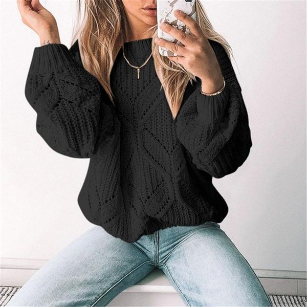 hollow out loose sweater women pullover casual round collar lantern sleeve knit sweater female jumpers solid basic, White;black
hollow out loose sweater women pullover casual round collar lantern sleeve knit sweater female jumpers solid basic, White;black
