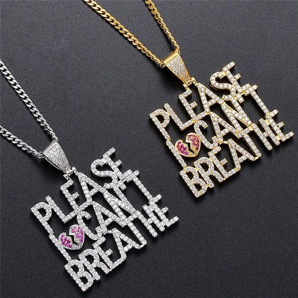 pendant necklaces iced out cubic zircon i can't breathe necklace hip hop letters jewelry for men women fashion, Silver
pendant necklaces iced out cubic zircon i can't breathe necklace hip hop letters jewelry for men women fashion, Silver