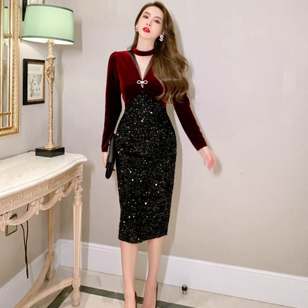 new arrival fashion spring midi party club women ol temperament retro v-neck ladies long sleeve sequin shiny bodycon dress 50jf, White;black
new arrival fashion spring midi party club women ol temperament retro v-neck ladies long sleeve sequin shiny bodycon dress 50jf, White;black
