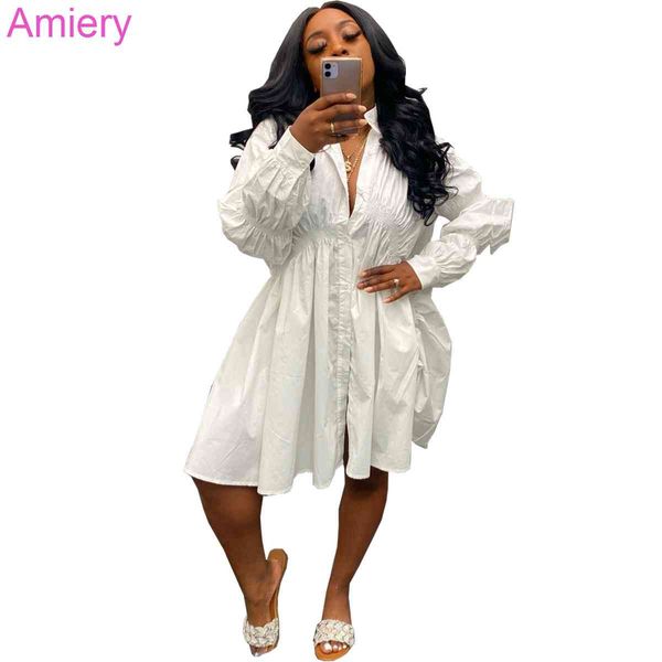 autumn womens large swing dress fashion irregular pleated loose solid color long sleeve button shirt dresses, Black;gray
autumn womens large swing dress fashion irregular pleated loose solid color long sleeve button shirt dresses, Black;gray