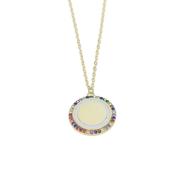 chains cz multi colors rainbow round disc coin statement necklace gold color delicate circular charm fashion women wedding jewelry, Silver
chains cz multi colors rainbow round disc coin statement necklace gold color delicate circular charm fashion women wedding jewelry, Silver
