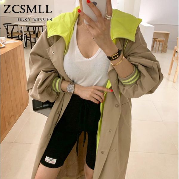 women's wool & blends zcsmll novo com capuz trench coat coreano plus size longo casaco para mulher trenchcoat outono primavera roupas 2, Black
women's wool & blends zcsmll novo com capuz trench coat coreano plus size longo casaco para mulher trenchcoat outono primavera roupas 2, Black