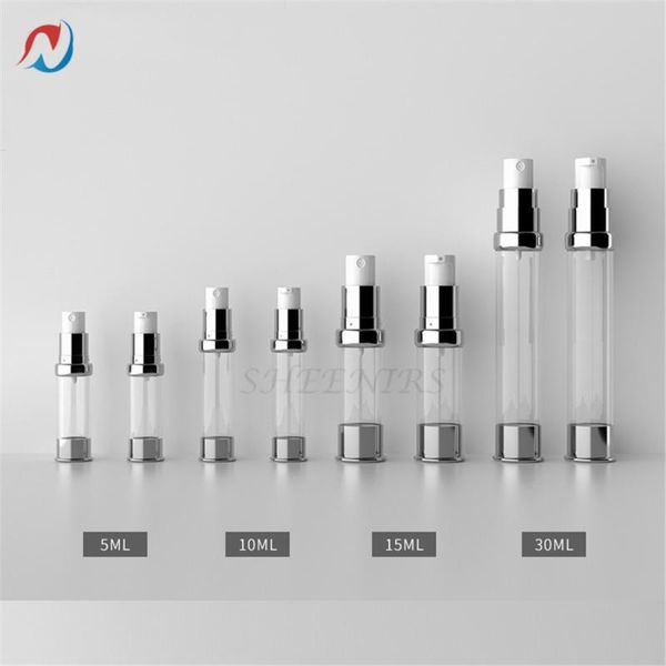 3pcs 5ml 10ml 15ml 30ml upscale airless vacuum pump press bottle mist spray bottle holder vial with silver cap for cream lotion
3pcs 5ml 10ml 15ml 30ml upscale airless vacuum pump press bottle mist spray bottle holder vial with silver cap for cream lotion