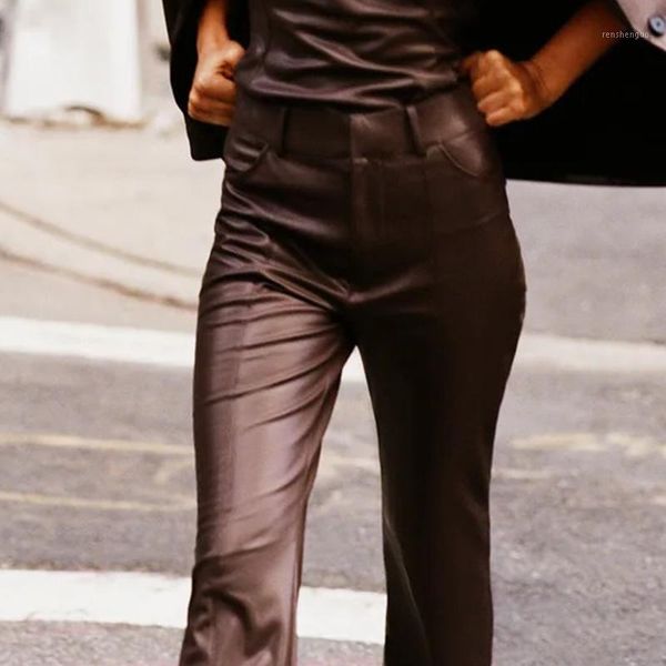 women's pants & capris kumsvag women autumn fashion za pu straight 2021 solid zipper split fork female casual street full length trouse, Black;white
women's pants & capris kumsvag women autumn fashion za pu straight 2021 solid zipper split fork female casual street full length trouse, Black;white