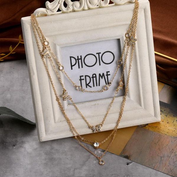 chains daxi multilayer necklaces for women men gold sliver color butterfly coin portrait crystal cross chokers necklace jewelry, Silver
chains daxi multilayer necklaces for women men gold sliver color butterfly coin portrait crystal cross chokers necklace jewelry, Silver