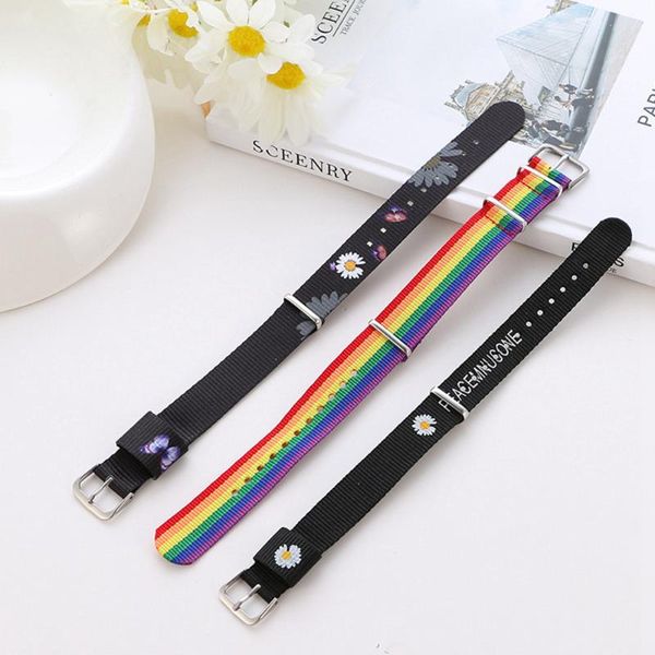 charm bracelets daisy strap for girls boys rainbow wristband women's bracelet cotton linen adjustable straps couple jewelry, Golden;silver
charm bracelets daisy strap for girls boys rainbow wristband women's bracelet cotton linen adjustable straps couple jewelry, Golden;silver