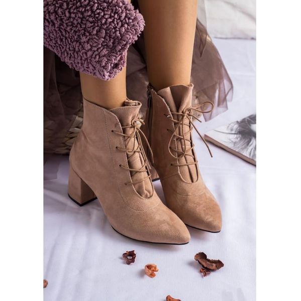 boots camel color pu suede leather season 2021 winter autmn fashion stylish lace-up ankle standard mold female lady women, Black
boots camel color pu suede leather season 2021 winter autmn fashion stylish lace-up ankle standard mold female lady women, Black