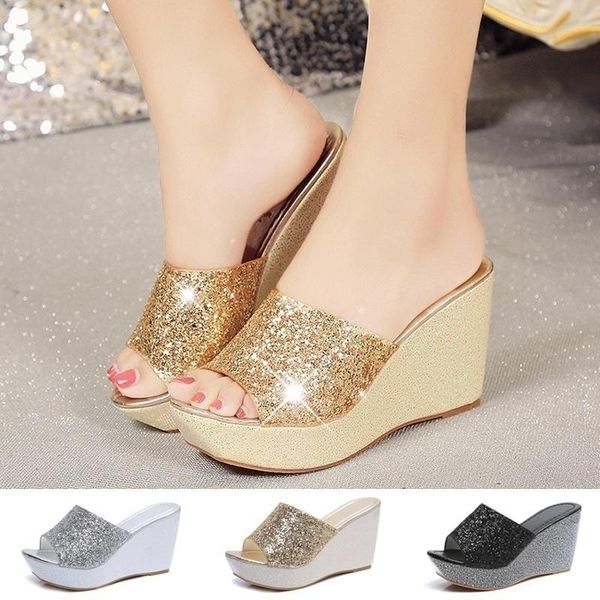 slippers silver/gold woman glitter platform women sequins flip flops 2021 summer slides sandals wedges shoes, Black
slippers silver/gold woman glitter platform women sequins flip flops 2021 summer slides sandals wedges shoes, Black