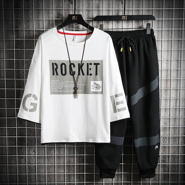 men's tracksuits suits summer student korean style loose trend youth sports casual short-sleeved trousers clothes, Gray
men's tracksuits suits summer student korean style loose trend youth sports casual short-sleeved trousers clothes, Gray