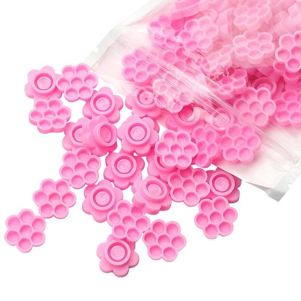 false eyelashes 100pcs pink eyelash extension delay cup flower epoxy gasket glue pad holder for grafting lashes adhesive pallet paste tools
false eyelashes 100pcs pink eyelash extension delay cup flower epoxy gasket glue pad holder for grafting lashes adhesive pallet paste tools