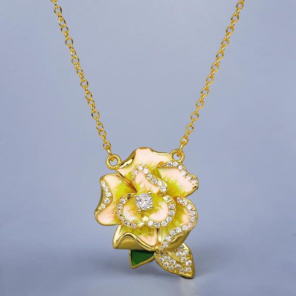 chains exquisite women's pendant necklace yellow flowers jewelry elegant fashion party sweater chain handmade enamel, Silver
chains exquisite women's pendant necklace yellow flowers jewelry elegant fashion party sweater chain handmade enamel, Silver