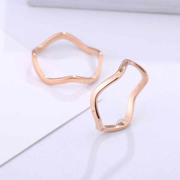 wedding rings titanium steel simple wave shape for women rose gold color fashion quality, Slivery;golden
wedding rings titanium steel simple wave shape for women rose gold color fashion quality, Slivery;golden