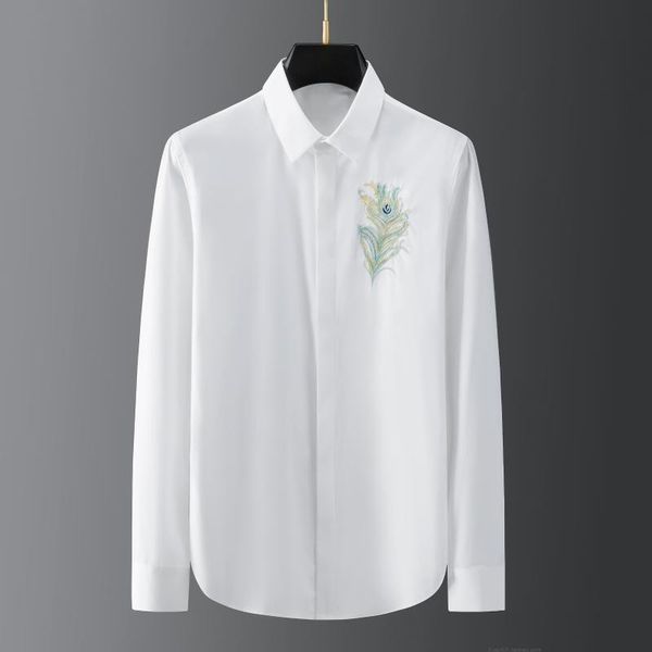 men's casual shirts lk2856 fashion 2021 runway luxury european design party style clothing, White;black
men's casual shirts lk2856 fashion 2021 runway luxury european design party style clothing, White;black