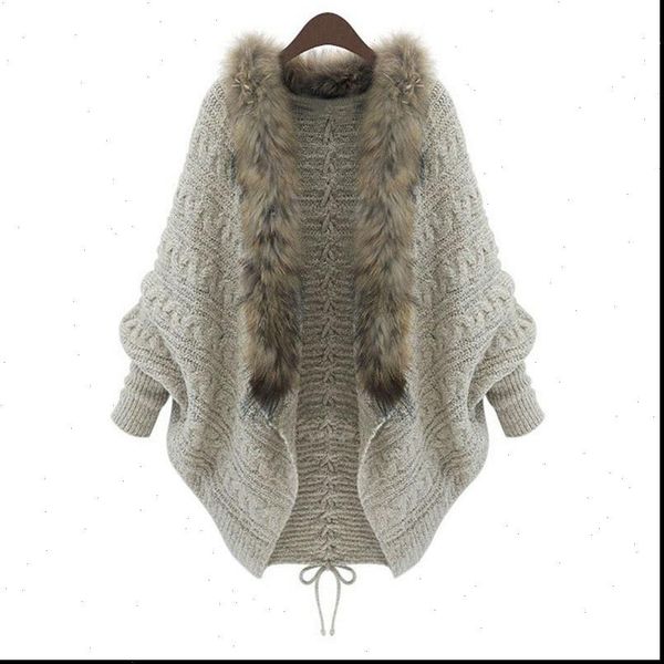 women cardigan sweater loose fur collar sweater batwing sleeve knit cardigan fur collar coat women cardigan winter knitwear 38, White;black
women cardigan sweater loose fur collar sweater batwing sleeve knit cardigan fur collar coat women cardigan winter knitwear 38, White;black