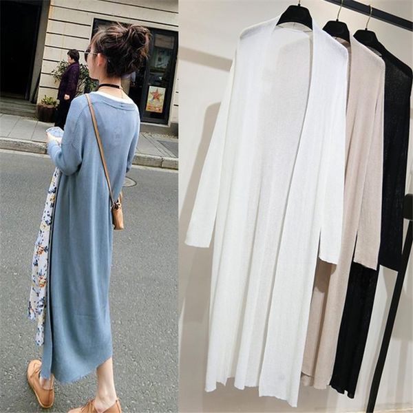 women's knits & tees summer thin cardigan women spring autumn knit jacket ice silk shawl sunscreen long knitted female ns1977, White
women's knits & tees summer thin cardigan women spring autumn knit jacket ice silk shawl sunscreen long knitted female ns1977, White