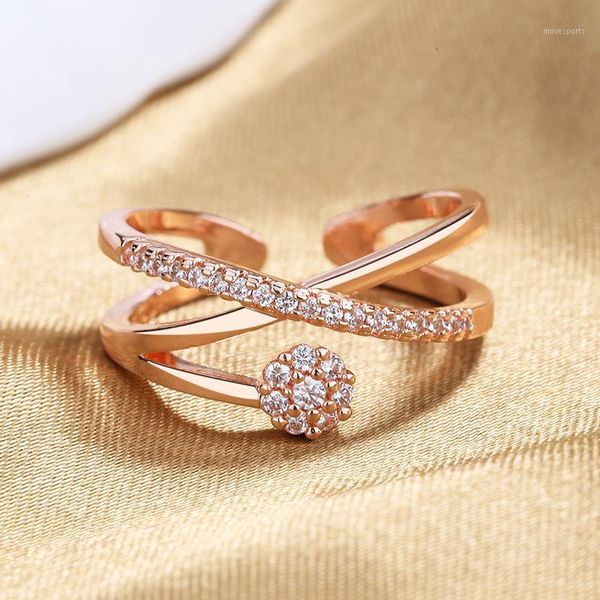 wedding rings fashion x-cross rose gold shiny crystal zircon stone stud simple style female romantic open ring jewelry gifts1, Slivery;golden
wedding rings fashion x-cross rose gold shiny crystal zircon stone stud simple style female romantic open ring jewelry gifts1, Slivery;golden