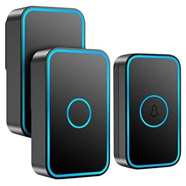 wireless doorbell with 2 receivers, ip55 waterproof doorbell, 1500 feet range, 5 volume levels, 60 chimes & led us plug
wireless doorbell with 2 receivers, ip55 waterproof doorbell, 1500 feet range, 5 volume levels, 60 chimes & led us plug