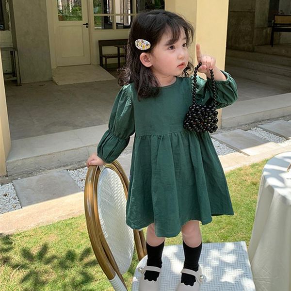 girl's dresses 2021 arrival spring 100% cotton toddler dress solid long sleeve a-line kids clothes o-neck princess for 2-7yrs, Red;yellow
girl's dresses 2021 arrival spring 100% cotton toddler dress solid long sleeve a-line kids clothes o-neck princess for 2-7yrs, Red;yellow