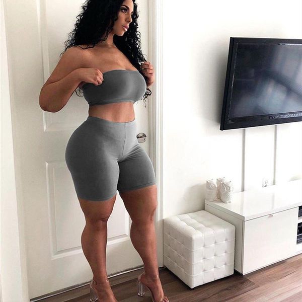 women's tracksuits hirigin sport women solid color two piece set strapless crop shorts jogger sweatpants suit tracksuit matching outfi, Gray
women's tracksuits hirigin sport women solid color two piece set strapless crop shorts jogger sweatpants suit tracksuit matching outfi, Gray