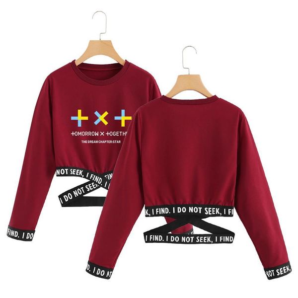 2021 tomorrow x together t-shirts txt korean summer t shirt crop women clothes kpop lace long sleeve fashion streetwear, White
2021 tomorrow x together t-shirts txt korean summer t shirt crop women clothes kpop lace long sleeve fashion streetwear, White