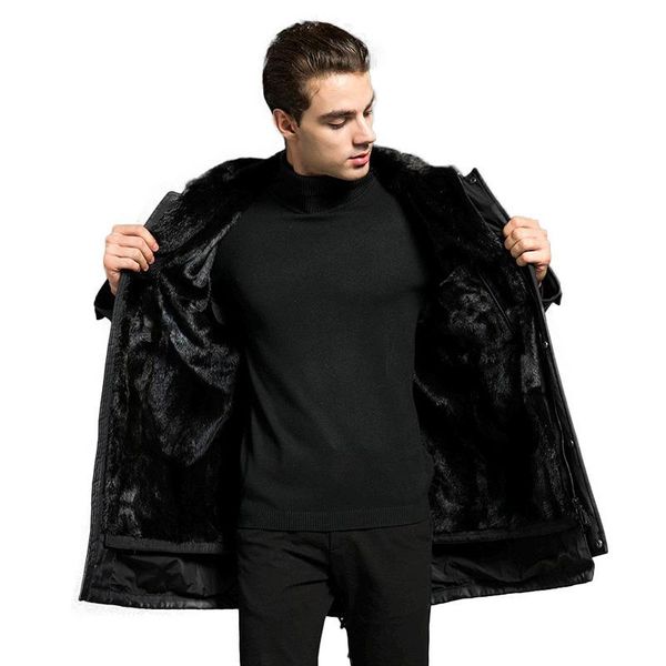 men's leather & faux parka men real fur coat natural minks liner warm winter jacket mens mink luxury jackets parkas 18p615-1 kj3113, Black
men's leather & faux parka men real fur coat natural minks liner warm winter jacket mens mink luxury jackets parkas 18p615-1 kj3113, Black