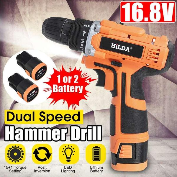 professiona electric drills 16.8v 2 speed cordless power drill screwdriver 32nm torque 3/8 inch keyless chuck w/ 1 or li-ion battery
professiona electric drills 16.8v 2 speed cordless power drill screwdriver 32nm torque 3/8 inch keyless chuck w/ 1 or li-ion battery