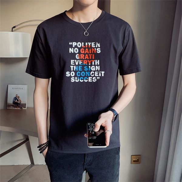 new 2021 vero de manga curta para roupas masculinas moda carta impresso gola redonda fino ajuste algodo casual camisa t homme m556, Black;brown
new 2021 vero de manga curta para roupas masculinas moda carta impresso gola redonda fino ajuste algodo casual camisa t homme m556, Black;brown