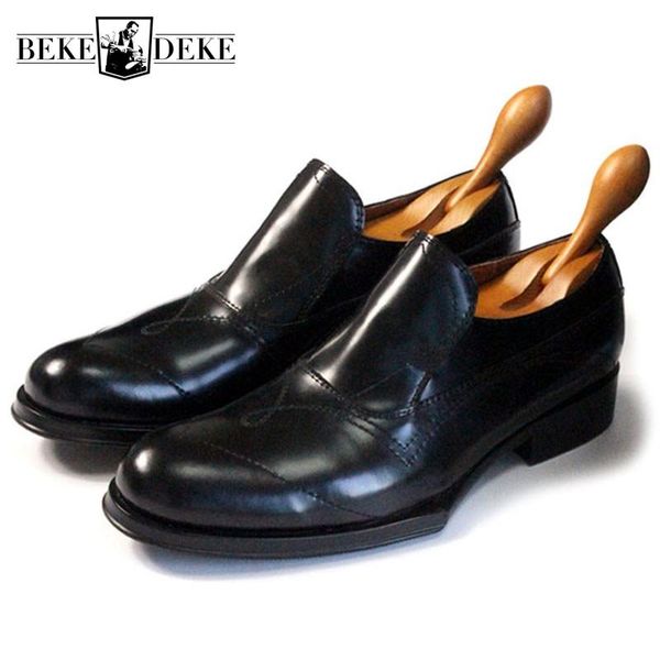 dress shoes businesss man wok block heels geometric platform men moccasin runway genuine leather loafers office formal, Black
dress shoes businesss man wok block heels geometric platform men moccasin runway genuine leather loafers office formal, Black