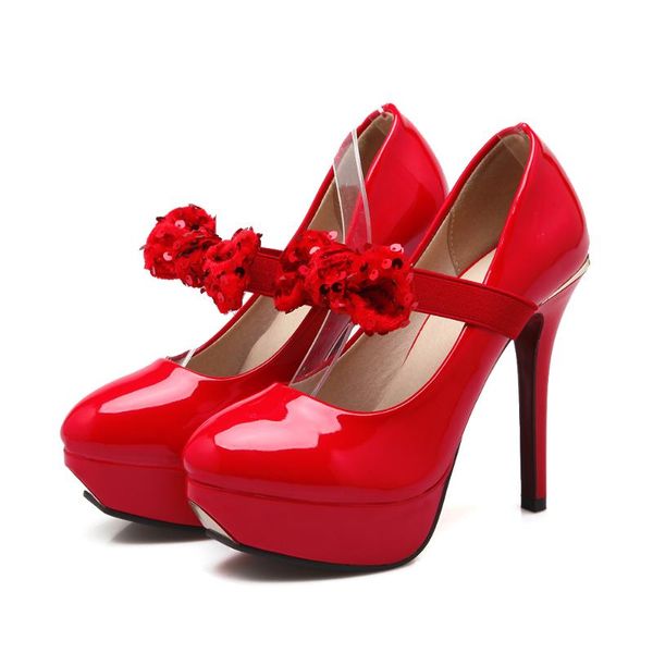 dress shoes pqecfs big size 32-43 spring & autumn fashion women solid butterfly-knot platform heels pumps 3 colors, Black 
dress shoes pqecfs big size 32-43 spring & autumn fashion women solid butterfly-knot platform heels pumps 3 colors, Black