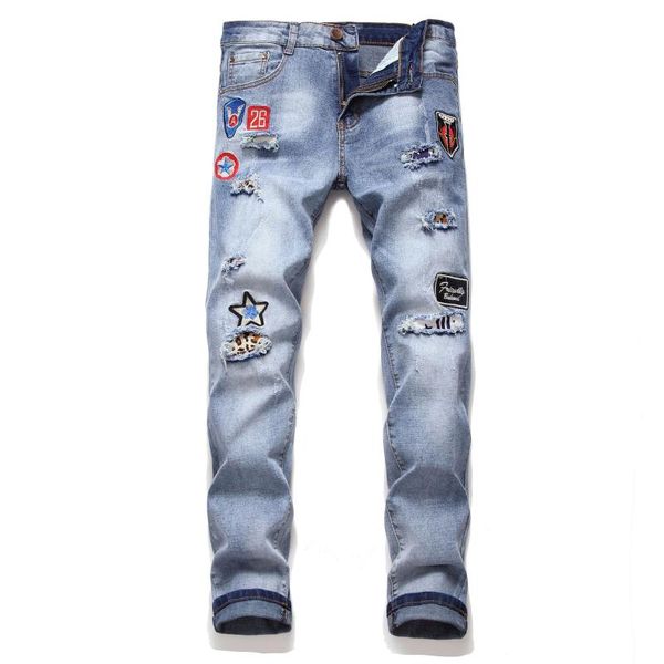 men's jeans wimilous men leisure cowboy ripped pants of the cultivate one's morality fashion, Blue
men's jeans wimilous men leisure cowboy ripped pants of the cultivate one's morality fashion, Blue