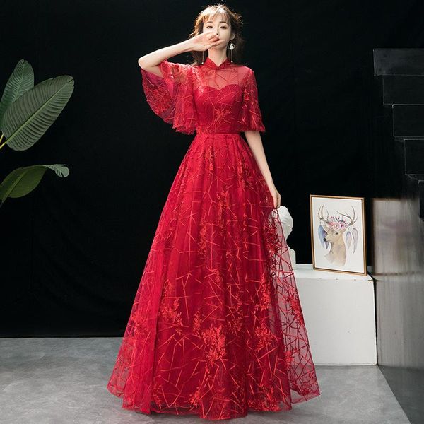 ethnic clothing burgundy mandarin collar evening party dress starry sky formal women full length prom gown a-line oversize 3xl, Red
ethnic clothing burgundy mandarin collar evening party dress starry sky formal women full length prom gown a-line oversize 3xl, Red