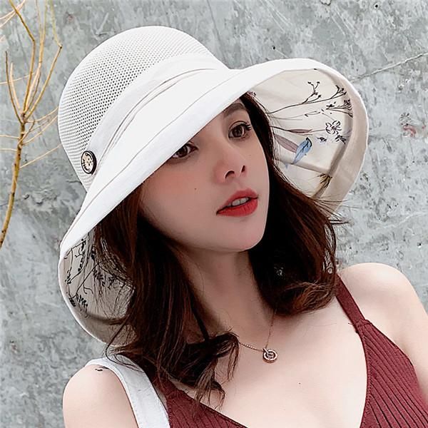 wide brim hats 2021 summer big flower sun hat for women mesh uv protection beach female net foldable lady's bucket, Blue;gray
wide brim hats 2021 summer big flower sun hat for women mesh uv protection beach female net foldable lady's bucket, Blue;gray