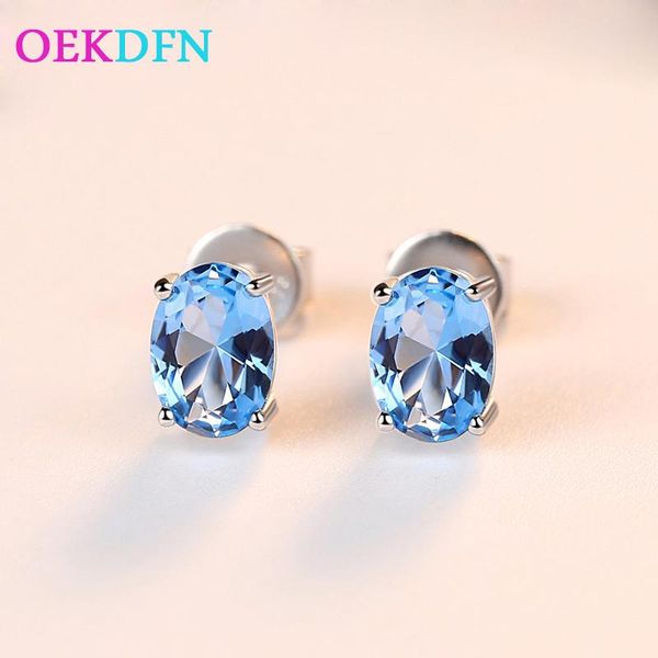 stud oekdfn 100% 925 sterling silver earrings oval aquamarine blue toapz gemstone ear studs women's fine jewelry wholesale, Golden;silver
stud oekdfn 100% 925 sterling silver earrings oval aquamarine blue toapz gemstone ear studs women's fine jewelry wholesale, Golden;silver