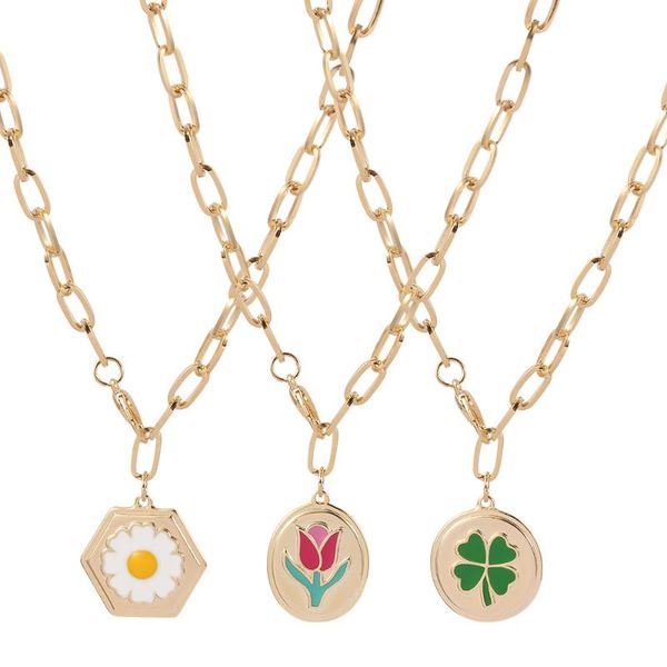 earrings & necklace kpop jewelry set tulip daisy four-leaf clover drop earring for women gold color long neck chain fashion trend 2021, Silver
earrings & necklace kpop jewelry set tulip daisy four-leaf clover drop earring for women gold color long neck chain fashion trend 2021, Silver
