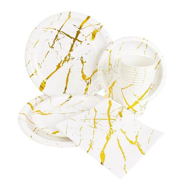 disposable dinnerware gold marbling tableware paper plate napkin cup for wedding birthday party decoration festival home supplies
disposable dinnerware gold marbling tableware paper plate napkin cup for wedding birthday party decoration festival home supplies