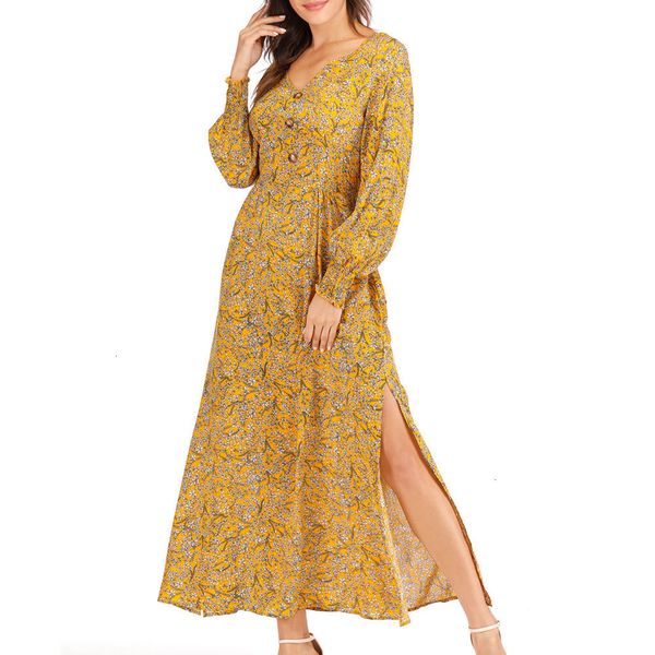 New 2021 Europe Style Floral Print Chiffon Summer Sleeve v Neck High Waist Slim Split Long Beach Party WR13, Black;gray
New 2021 Europe Style Floral Print Chiffon Summer Sleeve v Neck High Waist Slim Split Long Beach Party WR13, Black;gray