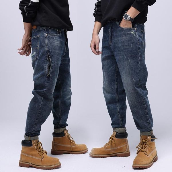men's jeans street style fashion men retro blue loose fit elastic wide leg denim zipper decoration hip hop baggy punk pants
men's jeans street style fashion men retro blue loose fit elastic wide leg denim zipper decoration hip hop baggy punk pants