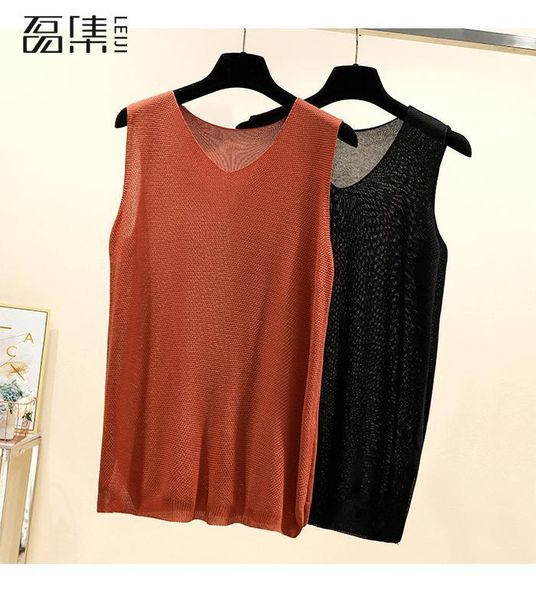 women's sweaters summer women cool pullovers vests sleeveless v neck plus size knitted vest femme elegant casual sweater, White;black
women's sweaters summer women cool pullovers vests sleeveless v neck plus size knitted vest femme elegant casual sweater, White;black